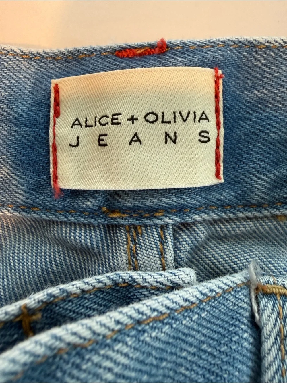 Alice + Olivia Cay Baggy Cargo Jeans Brea Blue Wide Leg Denim Size 28 - Picture 3 of 10